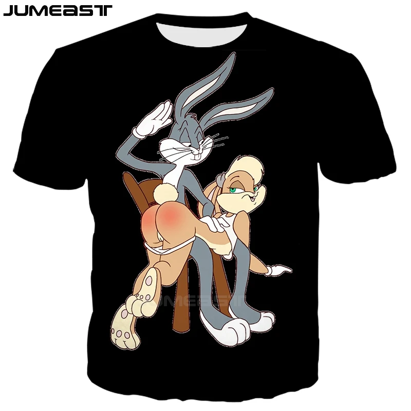 Бренд Jumeast, Мужская/женская футболка с 3D принтом, модная футболка с коротким рукавом и рисунком жуков Банни, спортивный пуловер, летние топы, футболки