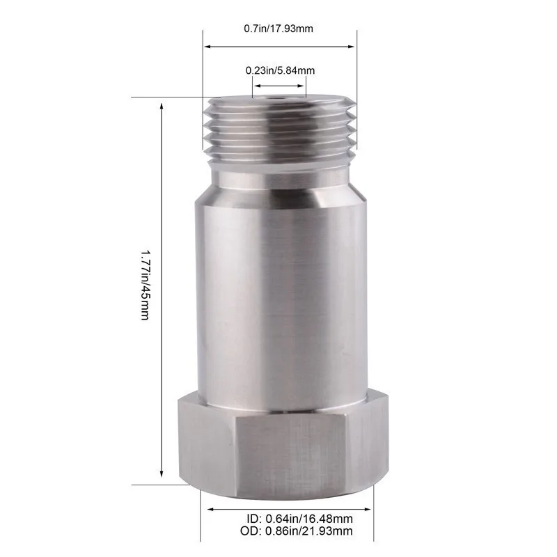 ESPEEDER Универсальный датчик O2 разделитель адаптер изолятор удлинитель 45 мм