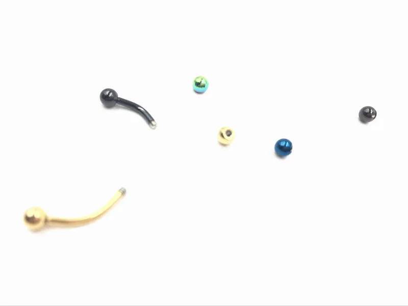 100 шт./лот ювелирные изделия для пирсинга тела сменный шар из нержавеющей стали 16g