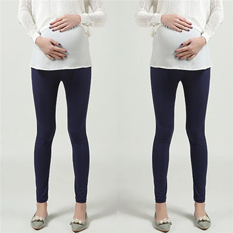 Мягкие регулируемые Леггинсы для беременных женщин Тонкие штаны однотонные
