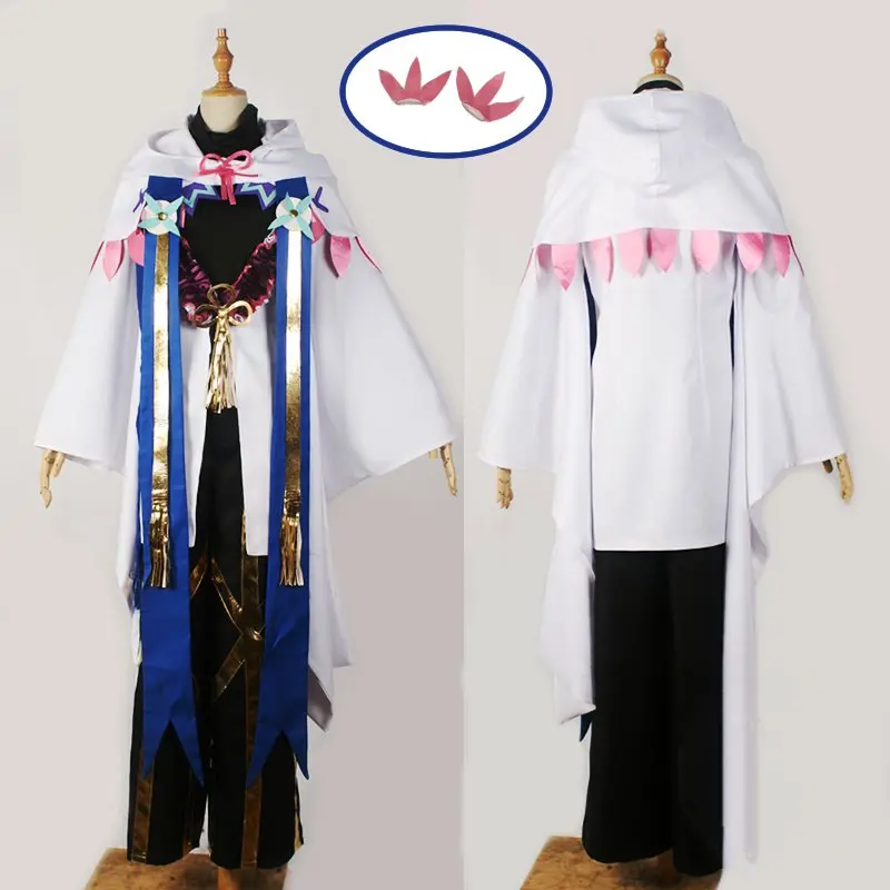 Fate Grand Order Merlin кимоно Косплей Костюм ПОЛНЫЙ КОМПЛЕКТ Хэллоуин костюмы для