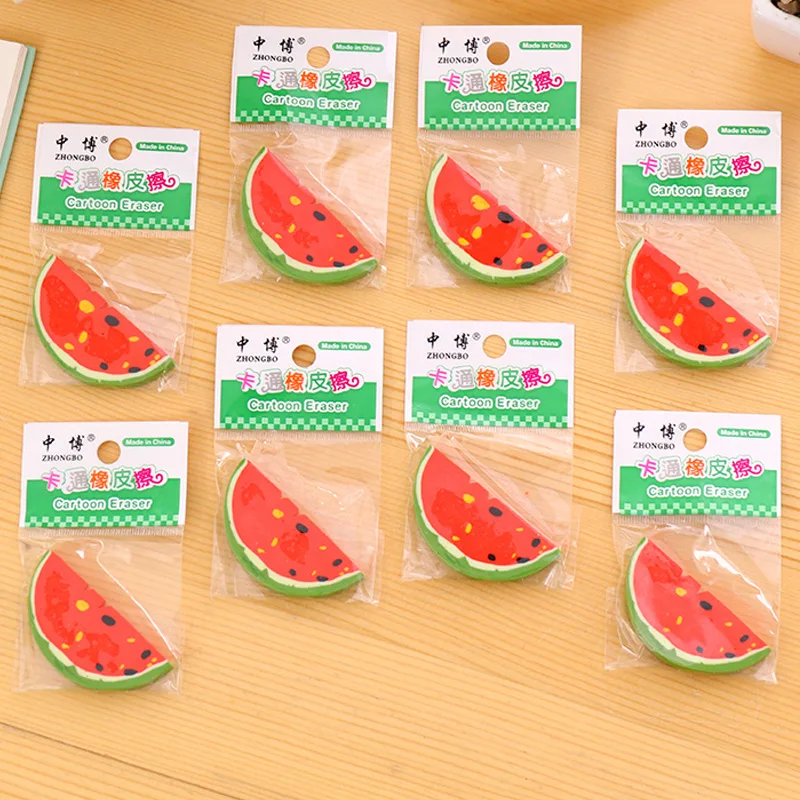 

(2 pieces/lot) Cute Eraser Cartoon Watermelon Eraser School Students Supplies