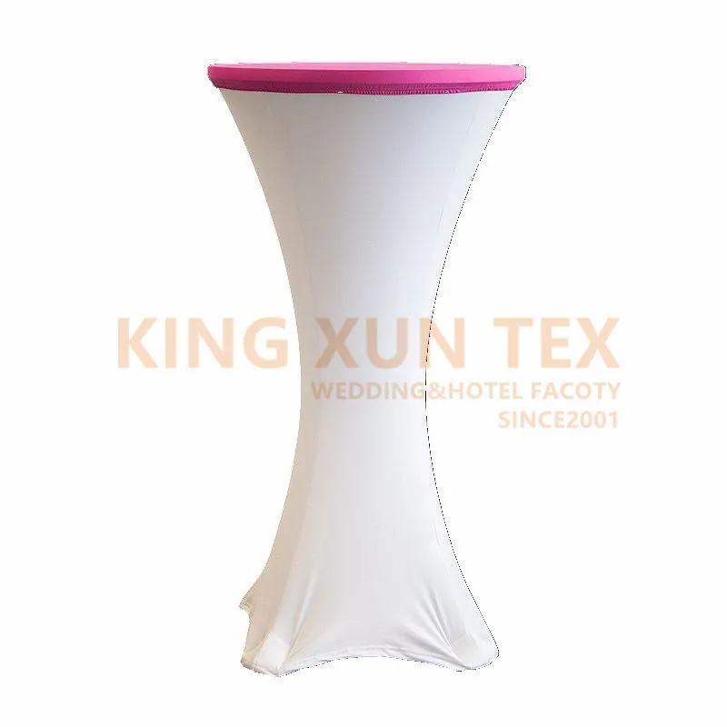 fuchsia Mix цвет Топ коктейль покрытие стола спандекс лайкра Свадебная вечеринка покрывала на барный Столик Круглый для складные столы - Цвет: fuchsia