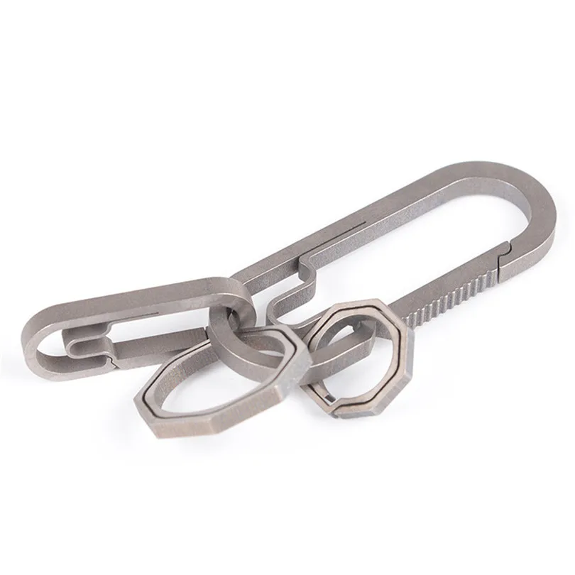 Титановый быстросъемный брелок для ключей с защитой от потери внешний новые