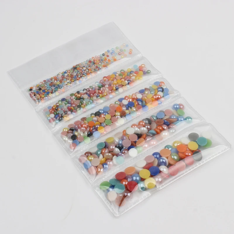 Керамические стразы разных размеров 1000 шт./лот полукруглые жемчужины с плоским