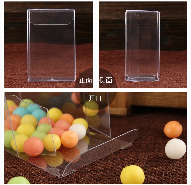 10 шт. пластиковые ПВХ коробки упаковки для giftchocolatecandycosmeticcakecrafts дисплей посылка прозрачные коробки подарки/Шоколад/Конфеты/