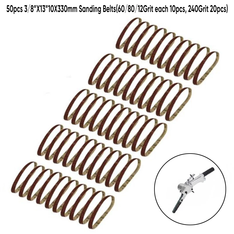 Запчасти шлифовальные Ремни 50 шт. наждачная бумага оксид аксессуары Поставка 3/8