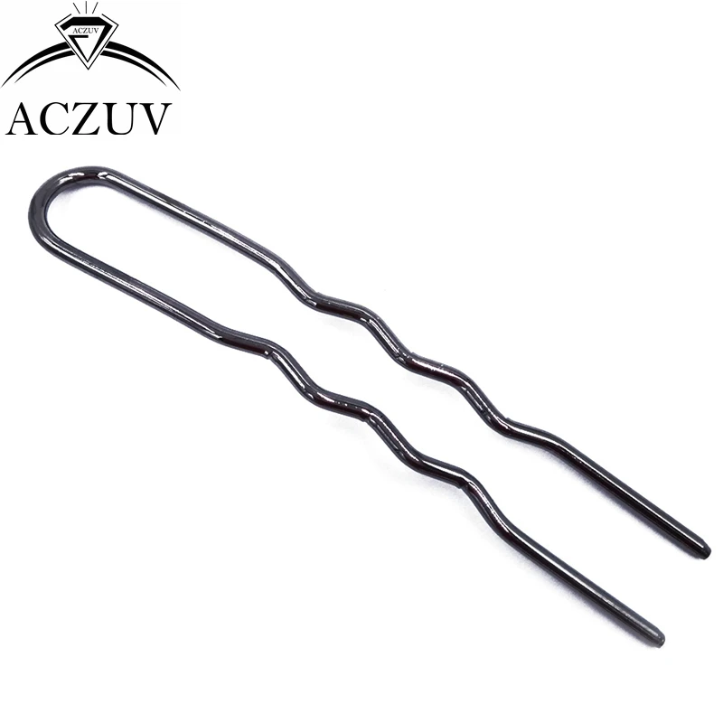 U-образная волнистая заколка для волос 100 шт. 75 мм аксессуары невесты FJT011 |