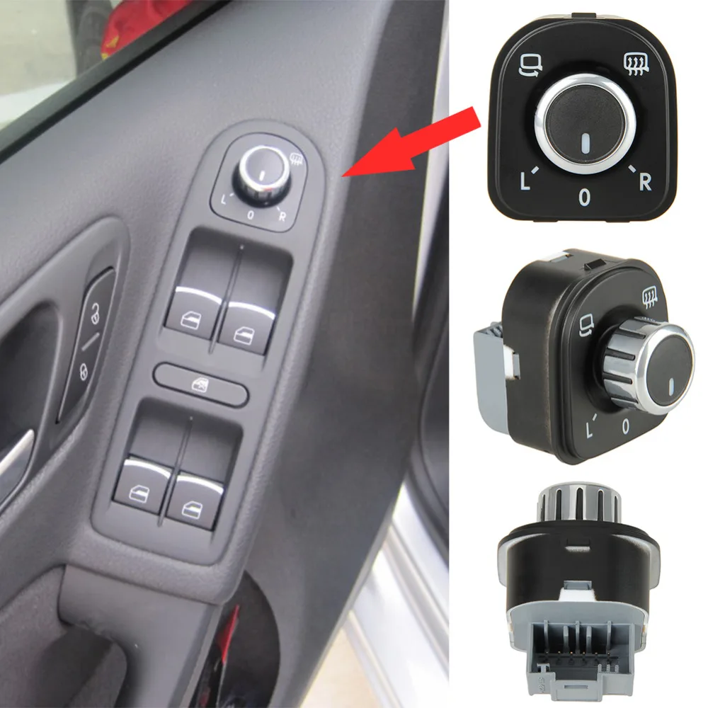 Электрический регулятор бокового зеркала Хромированная ручка регулировки