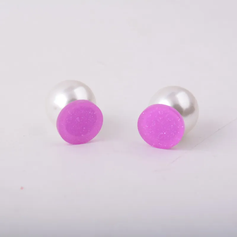 Женские Двухсторонние серьги гвоздики Rainbery2021 из акрила с монограммой и жемчугом