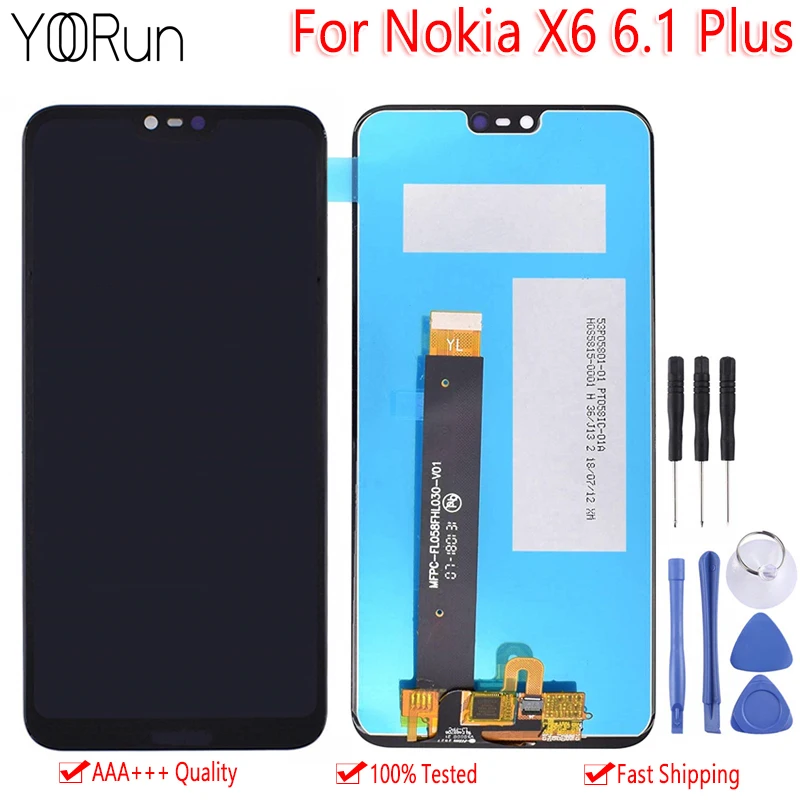 5 8 &quotОригинальный AAA для Nokia X6 6 1 Plus ЖК дисплей сенсорный экран дигитайзер в сборе