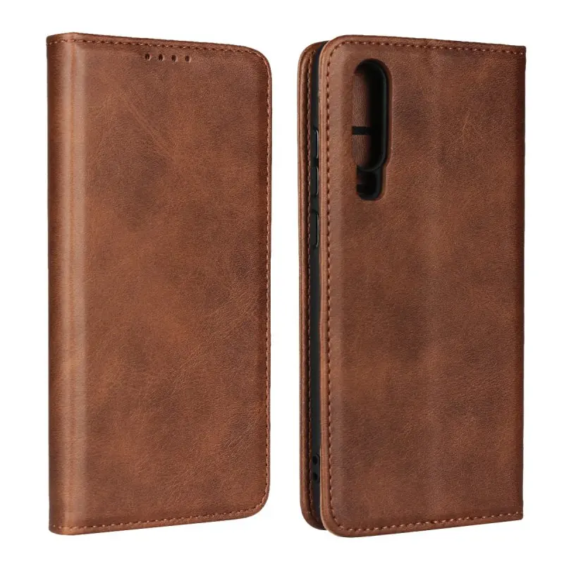 Dark Brown Чехол на магните для huawei P30 Кожаный чехол Чехол-подставка с бумажником флип мягкая внутренняя задняя крышка для huawei P30 Pro Чехол аксессуар для телефона чехол - Цвет: Dark Brown