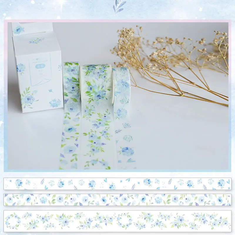 Coloffice 3 шт./компл. Sky Blue Series лента Washi свитер-гольф в Корейском стиле свежий Однотонная одежда с милым рисунком клейкая лента для stationeryl расходные материалы - Цвет: 12