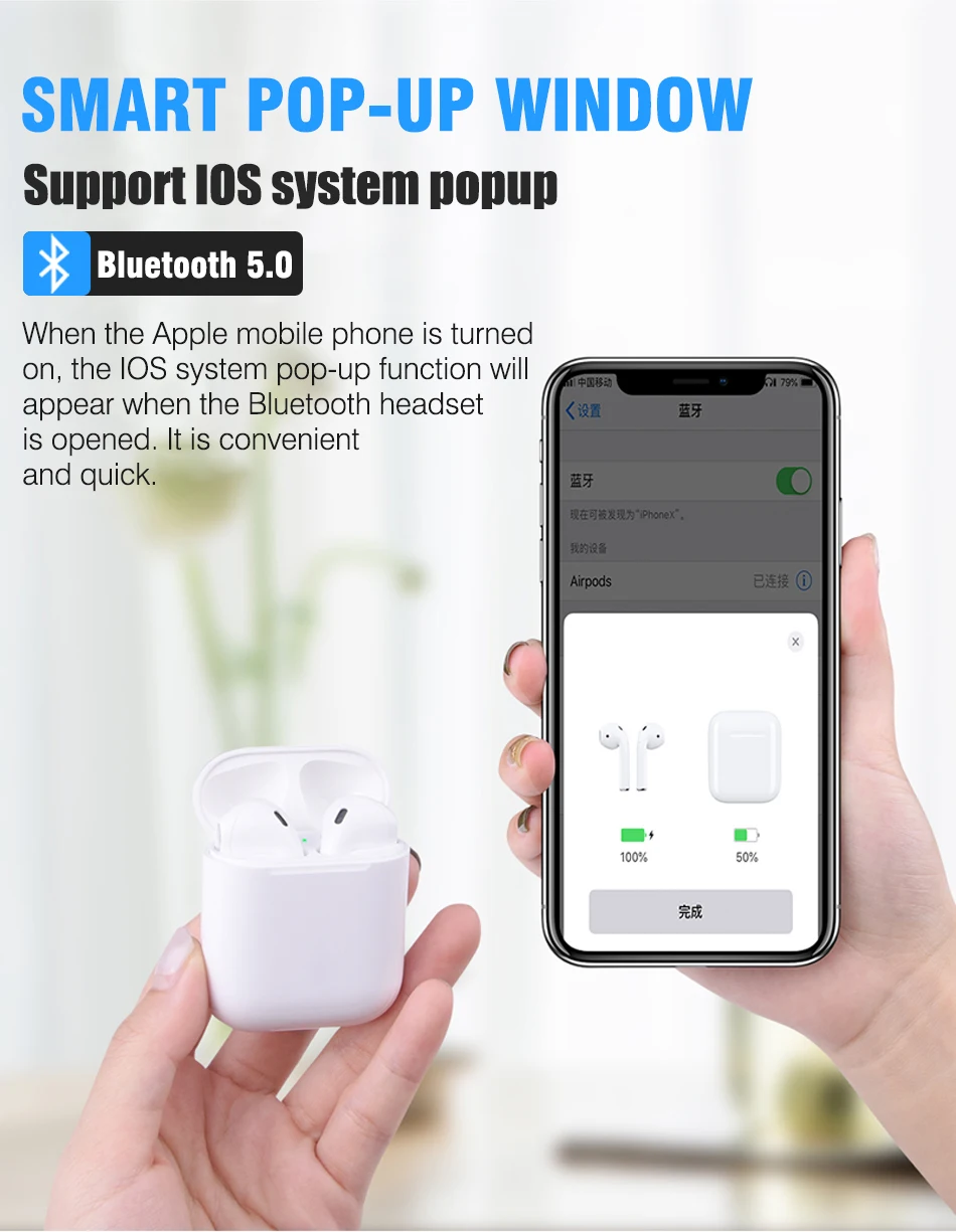 Новинка i20 TWS Pop-up W1 чип 1:1 Bluetooth наушники 6D супер бас звук наушники беспроводные наушники i20tws PK i10 i20 i60 i80 i12