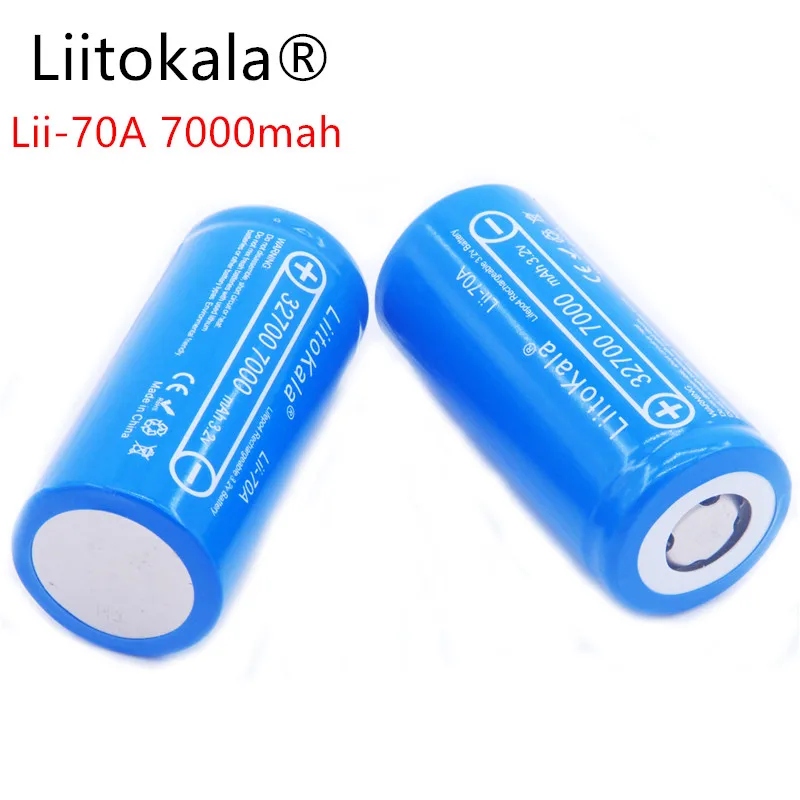 2 PCS/ LiitoKala 3.2V 32700 6500mAh LiFePO4 Battery 35A Continuous Discharge Maximum 55A High power battery | Электроника
