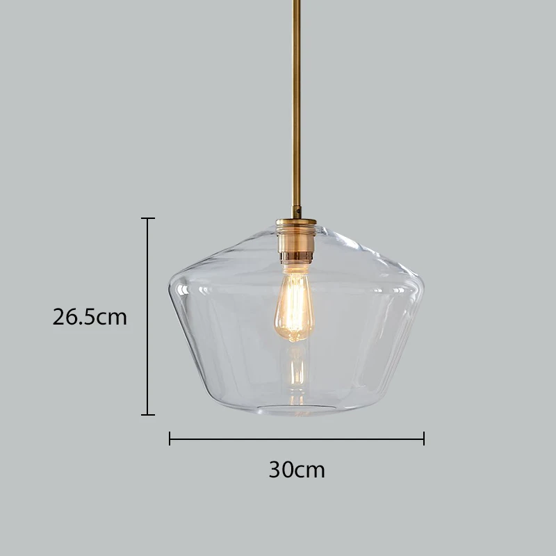 Glass Pendant Light Nordic Pendant Lamp Edison Pendant Light Brass Creative Minimalist E27 Lighting Lampshade For Restaurant - Цвет корпуса: B2