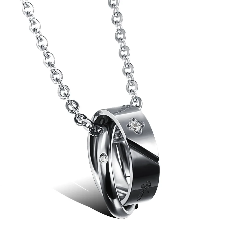 Ожерелье с круглым кулоном для мужчин и женщин Классическая цепочка из цельной