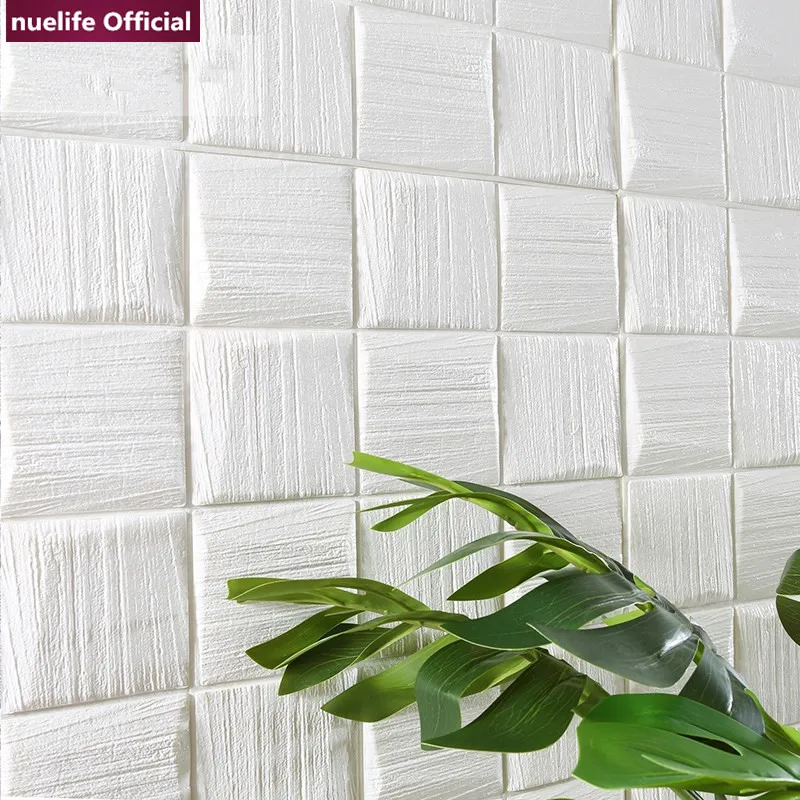 Мягкие Водонепроницаемые настенные наклейки в клетку 3d посылка сунок из пены