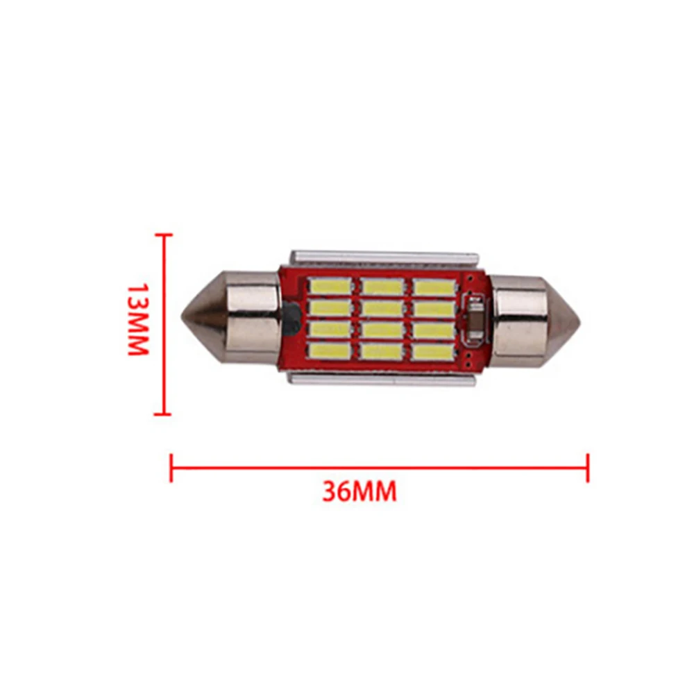 10 шт./компл. 36 мм 4014 12 SMD LED Canbus Festoon Dome лампа автомобильный номерной знак |