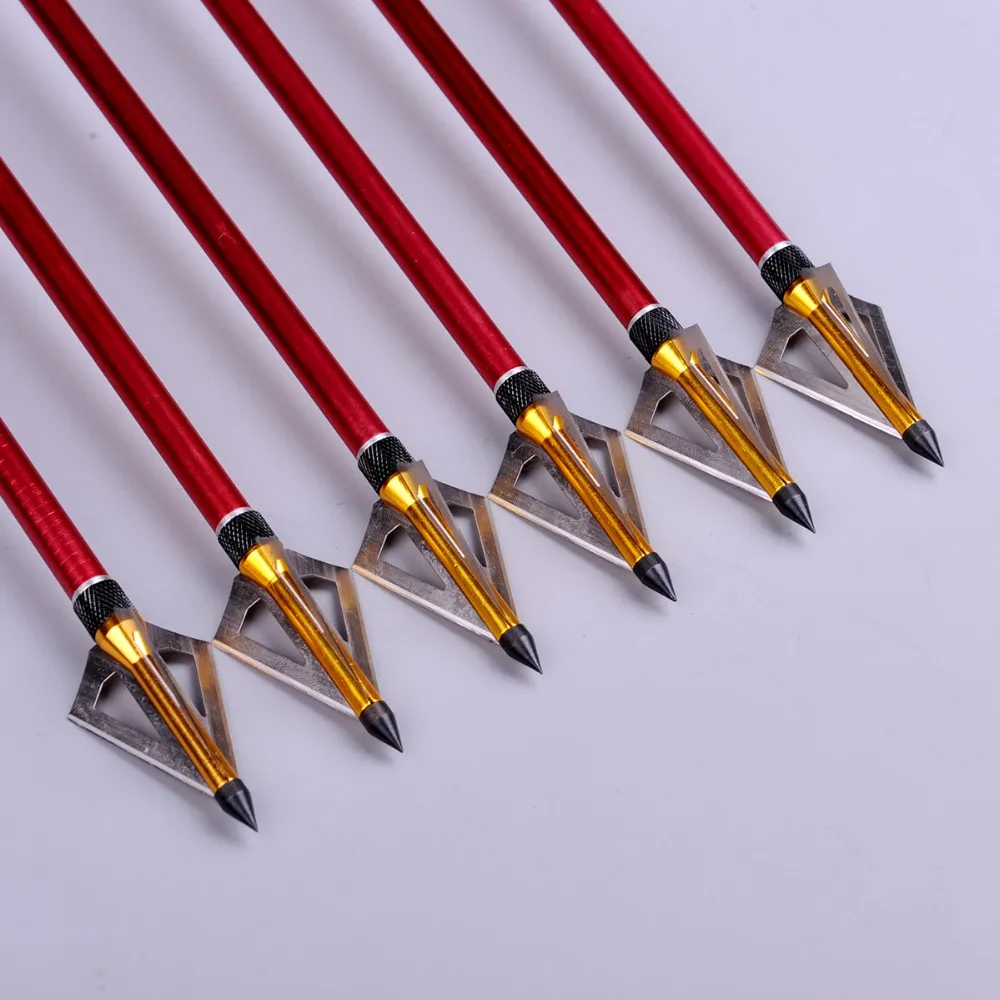 6 шт./лот 100 наконечник стрелы для охотничьего арбалета с 3 фиксированными