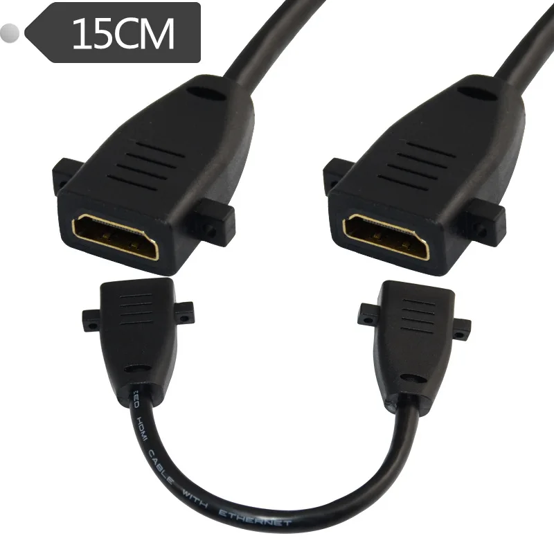 0 15 м HDMI Женский к женскому панельному удлинительному позолоченному кабелю|female to
