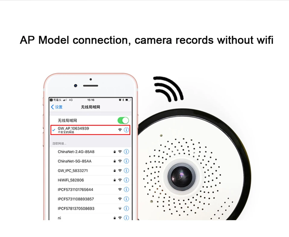 DAYTECH беспроводная WiFi ip-камера для домашнего наблюдения рыбий глаз панорамная камера Wi-Fi сетевой монитор аудио запись 360 градусов