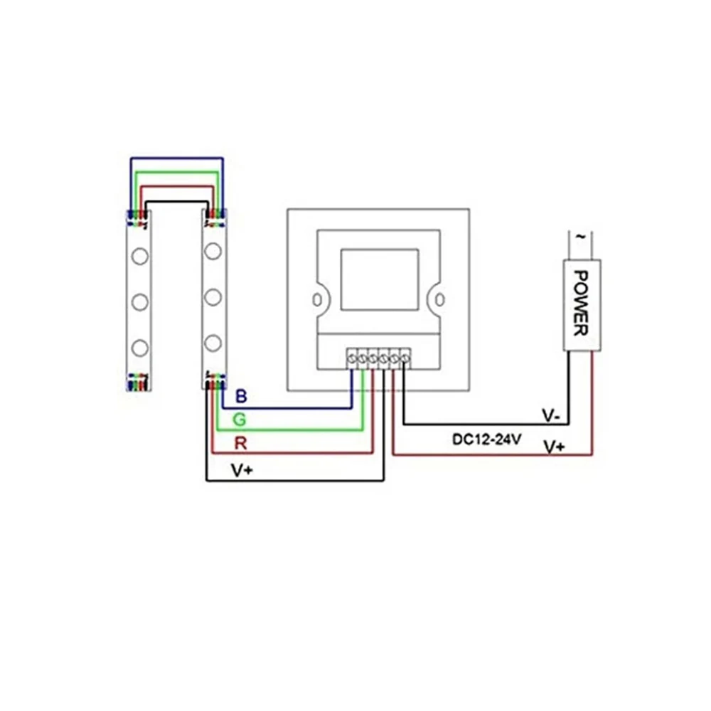 Foxanon 86 Тип настенный LED RGB контроллер Сенсорная панель DC12-24 V 4A * 4CH для 5050 3528 полосы
