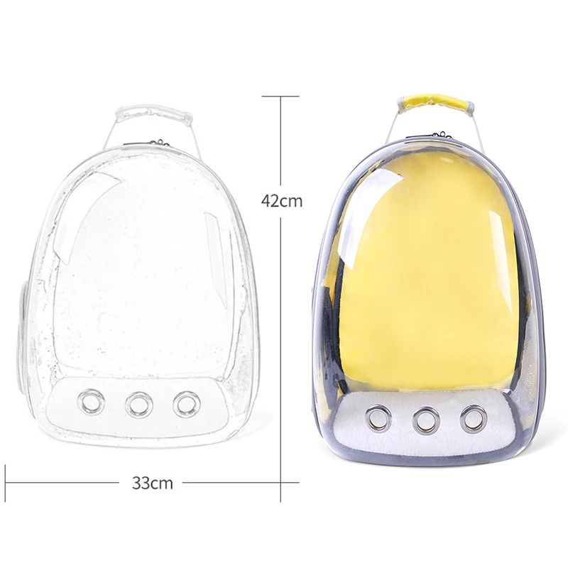 

Wholesale 360 Sightseeing Creative Capsule Transparent Pet Backpack Puppy Carrier Travel Bag Airline Approved For Puppy Cat Dog