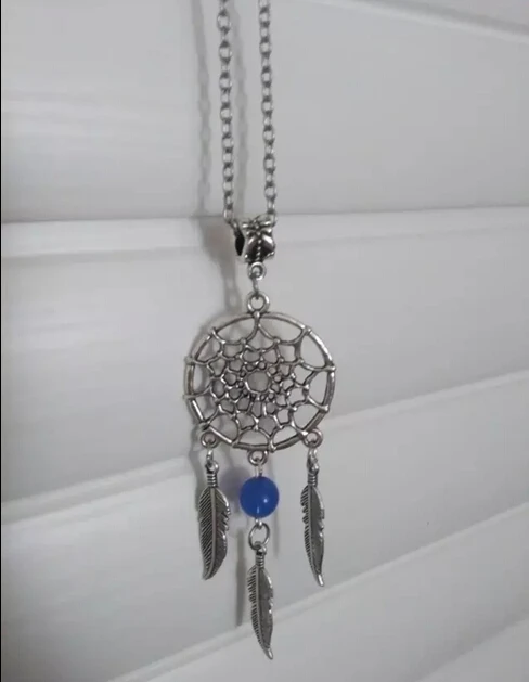 Модные ювелирные изделия Ловец снов перо и смешанные бусины Подвески чокер