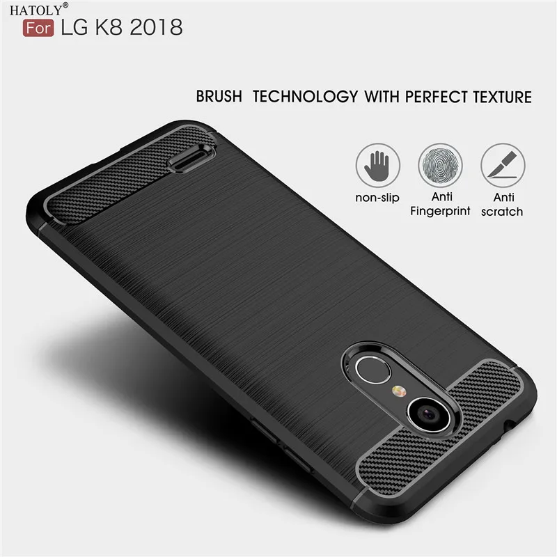 HATOLY Case For LG K8 2018 / K9 Soft Rubber Carbon Fiber Cover Phone Fundas 5.0" | Мобильные телефоны и аксессуары