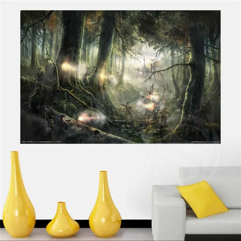Фэнтези лес холст Шелковый постер для домашнего декора живопись искусство
