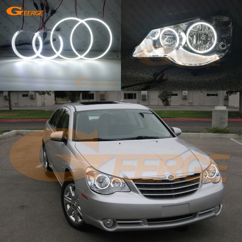 Для Chrysler Sebring 2007 2008 2009 2010 фары отличное Ультра яркое освещение smd комплект светодиодов «глаза ангела» DRL