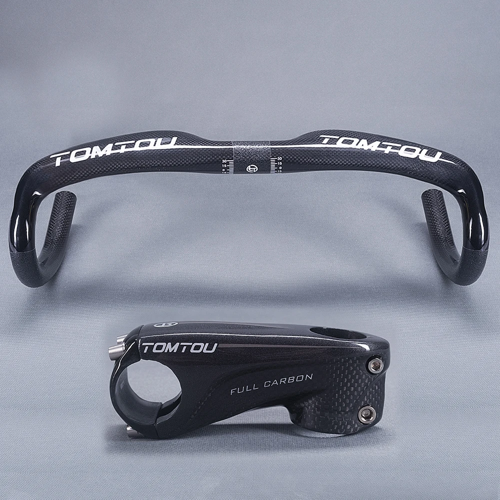 Tomtou полный дороги углерода Рули для велосипеда Наборы ухода за кожей Велоспорт