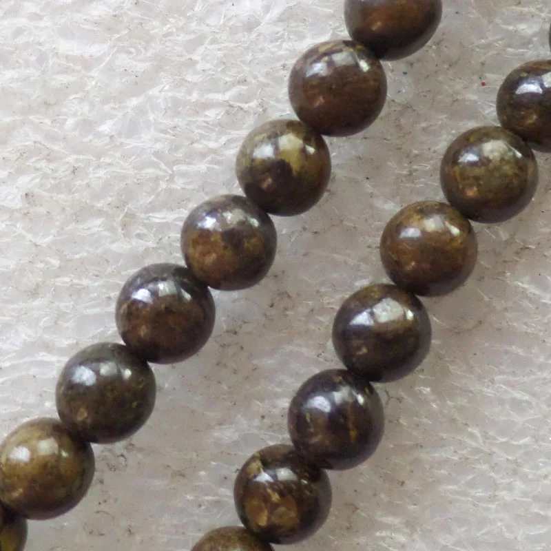 (1 нить/Лот) бирюзовый камень и бронзит кулон из бисера комплект 6 мм бусины