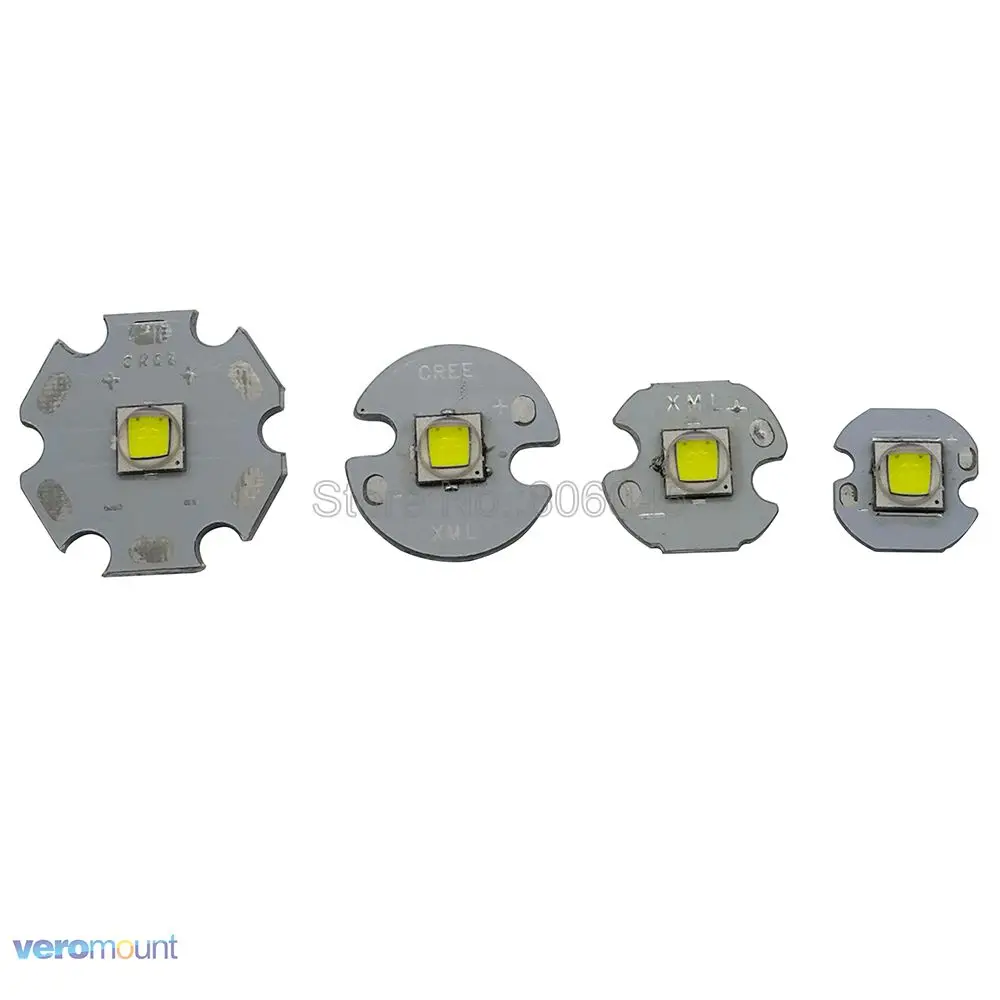 Cree XLamp XM-L2 XML2 T6 10 Вт Холодный белый 6500 к высокая мощность светодиодный светильник излучатель бисера для вспышки светильник 16 мм 20 мм черный или белый PCB