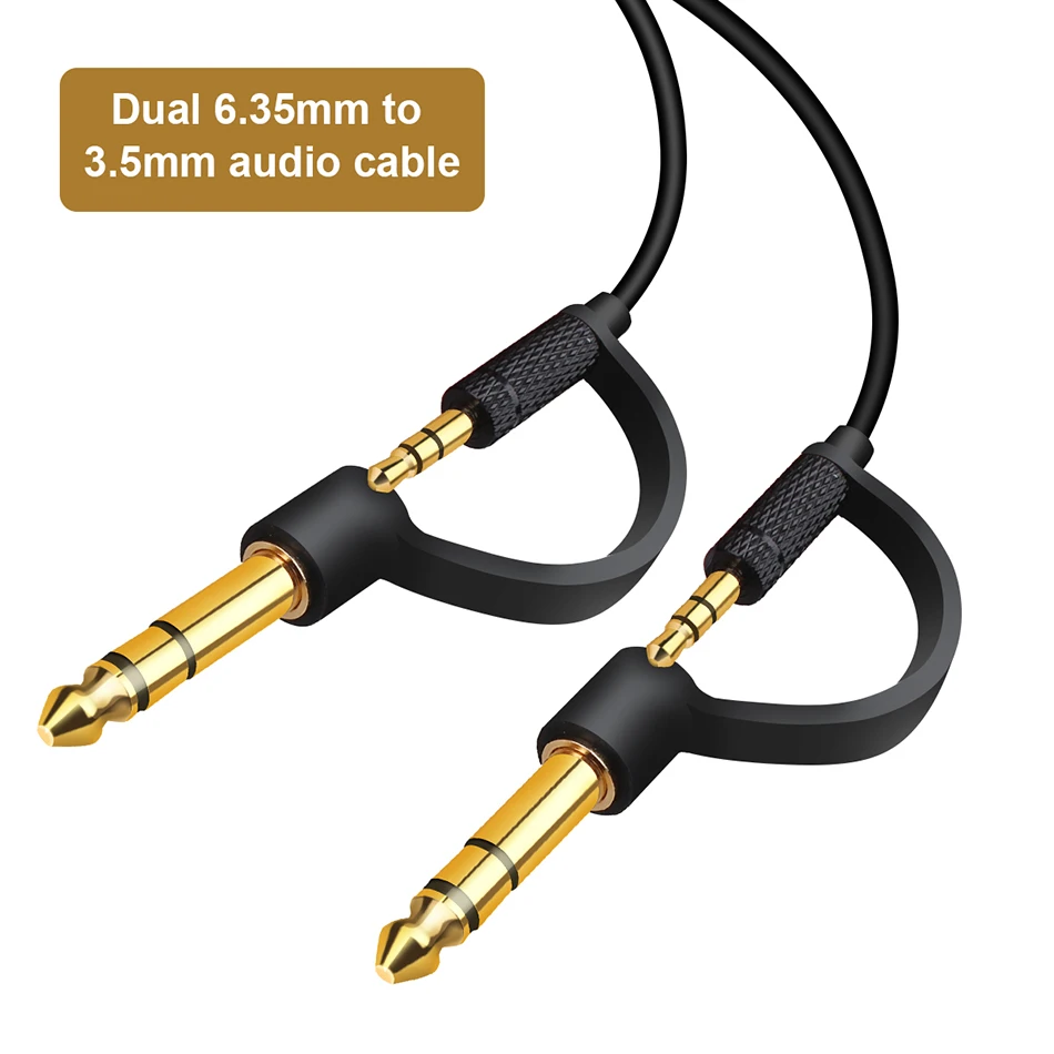 Oneodio Dual Jack 3 5 мм до 6 35 адаптер аудио кабель для микшер усилитель Динамик