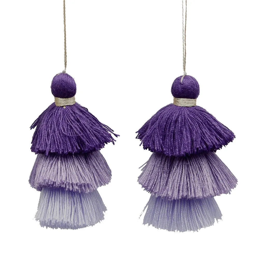1PCS 75mm 3 Colors Polyester Tassel Fringe Trim Cotton For Home Wedding Decoration DIY Sewing Curtains Accessories | Дом и сад