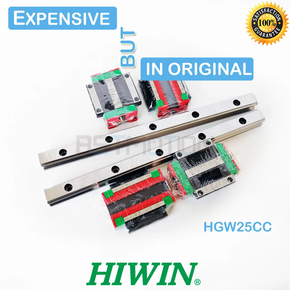 Оригинальная линейная направляющая HGR25 400 500 600 700 800 900 1000 1100 1200 1300 1400 1500 рельса HGW25CC