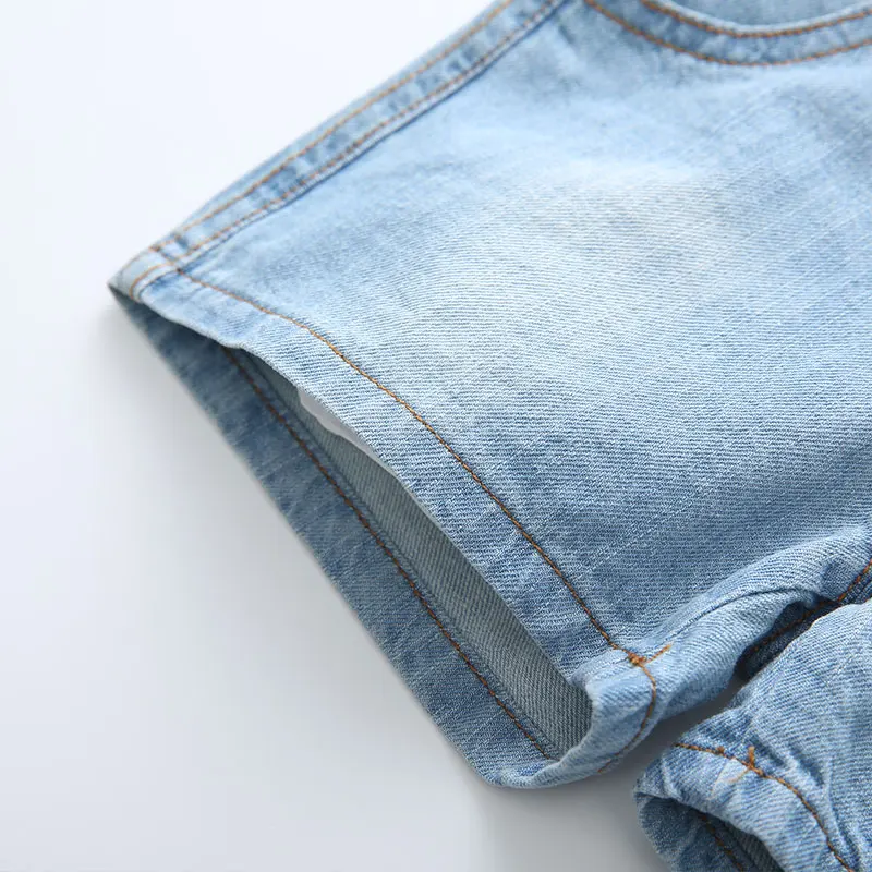 Детский джинсовый комбинезон для девочек повседневный с шортами лето 2021|girls