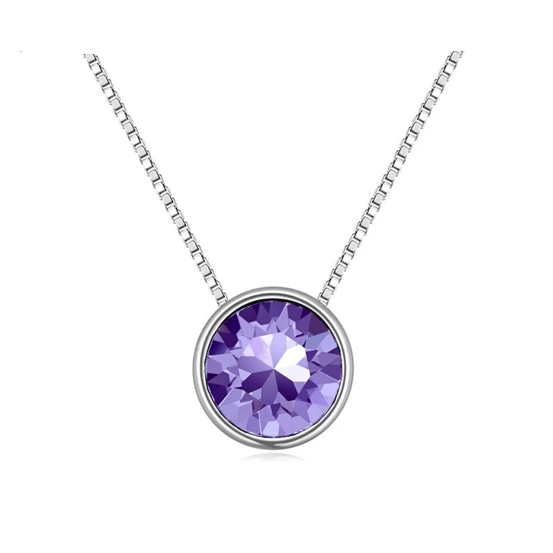 Baffin оригинальные кристаллы от Swarovski мини ожерелья с подвесками с бусинами модные украшения для женщин вечерние колье аксессуары - Окраска металла: Tanzanite