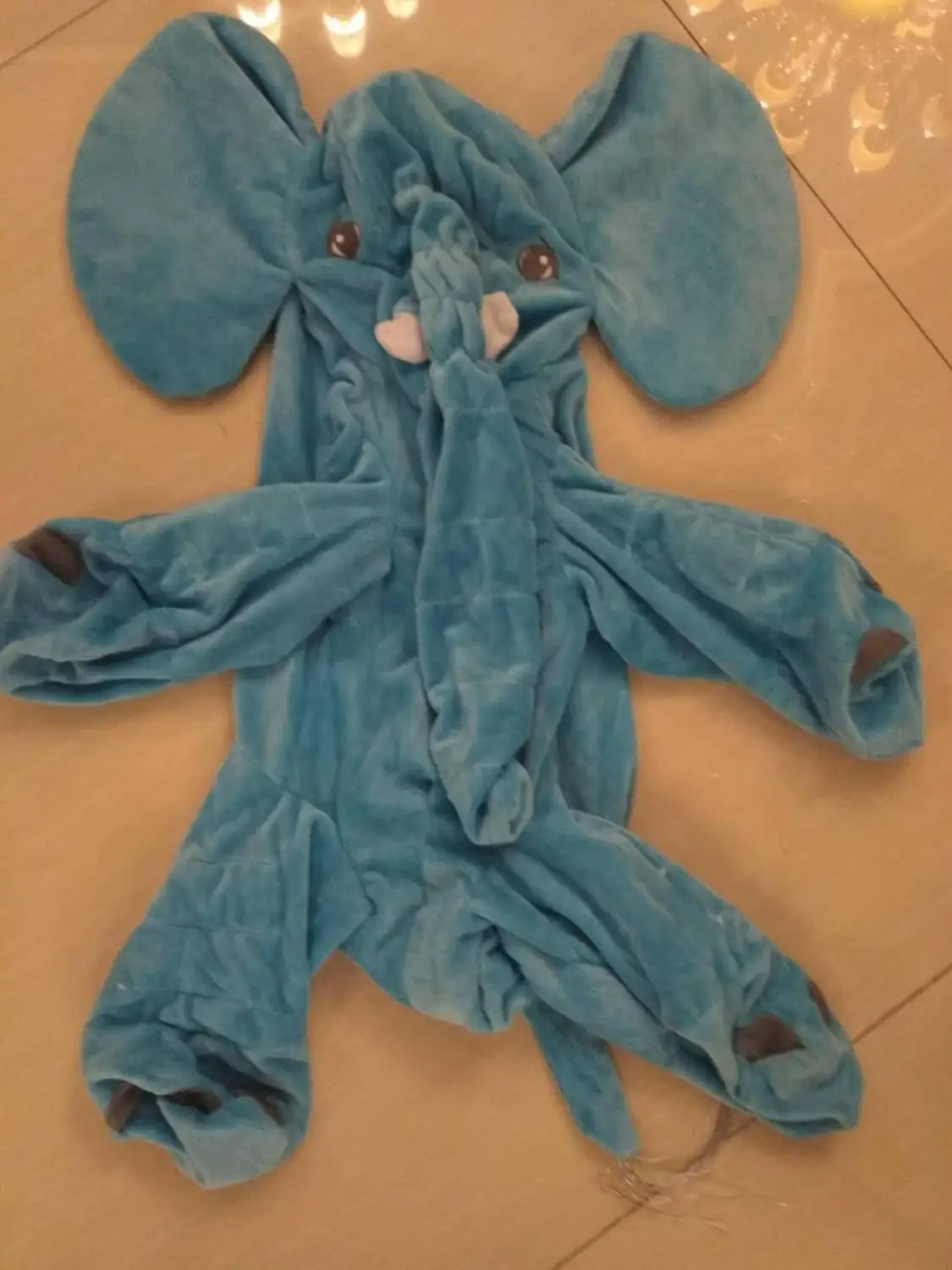 Blue 33cm 40/60 см, мягкая кожа слона для младенцев, плюшевая игрушка, плюшевая игрушка, плюшевая кукла - Цвет: Blue 33cm