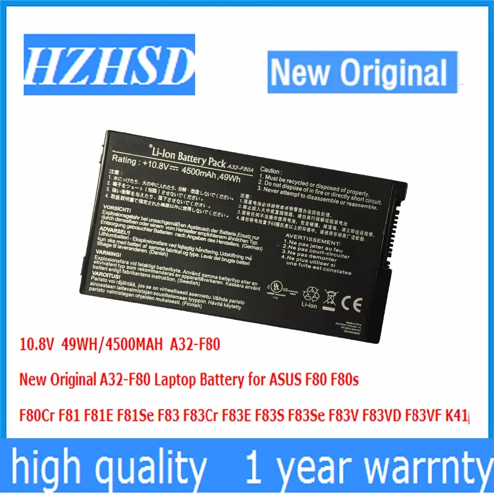 10 8 V 49WH/4500 мАч новый оригинальный A32-F80 Аккумулятор для ноутбука ASUS F80 F80s F80Cr F81 F81E F81Se