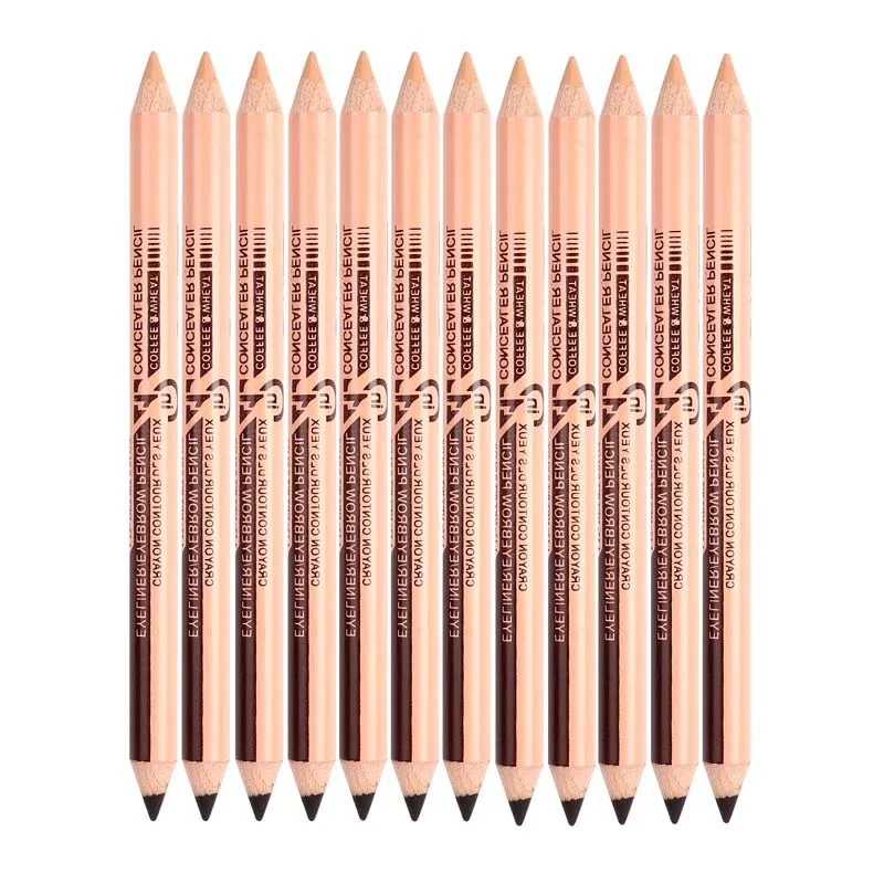 Menow Brand 12PCS Concealer+eyebrow Pencil 2 in 1 Makeup Two-head Pencils Professional Concealers Face Powder P09015
