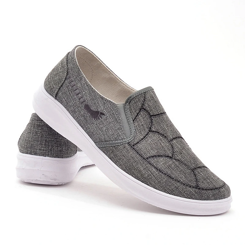 Слипоны мужские кроссовки для мужчин повседневная парусиновая Мужская обувь