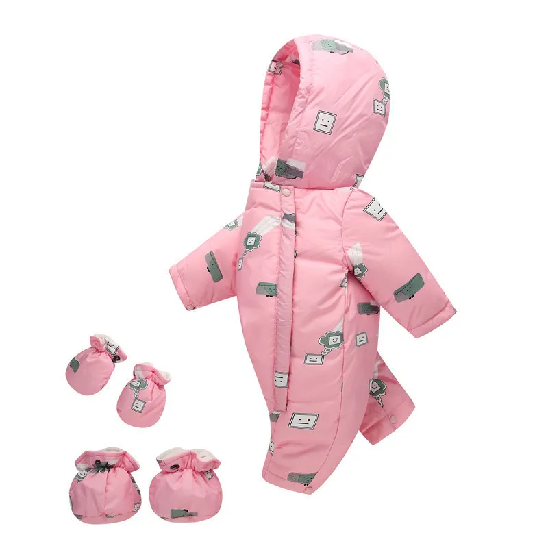2018 Snowsuit Baby Winter Thickening Down Snow Jumpsuit Boy Girl Keep Warm Newborn Set Clothes Overalls For Babies |