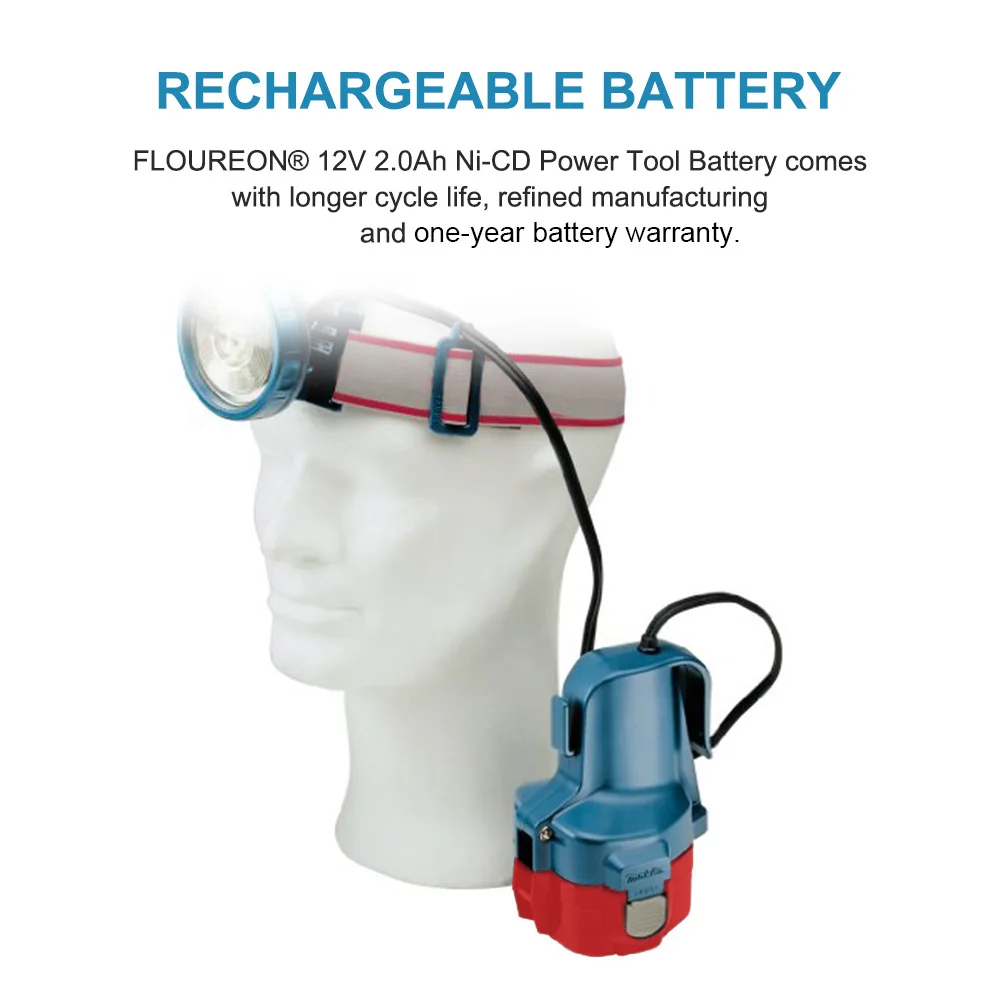 Сменный аккумулятор FLOUREON для Makita 12 В PA12 2000 мАч Ni CD аккумуляторная батарея