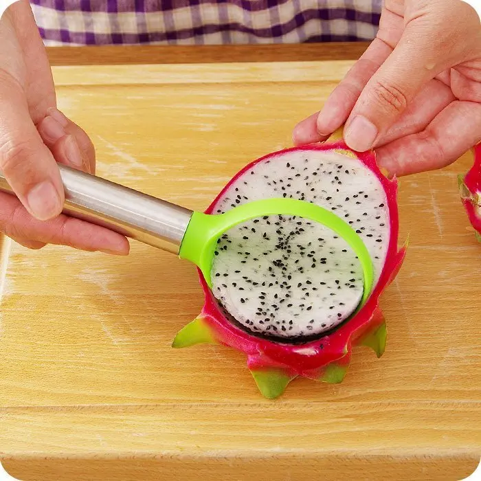 Kitchen Gadgets 2 in 1 Stainless Steel Mellon Baller Fruit Slicer Scoop Cooking Tools Color Random | Дом и сад