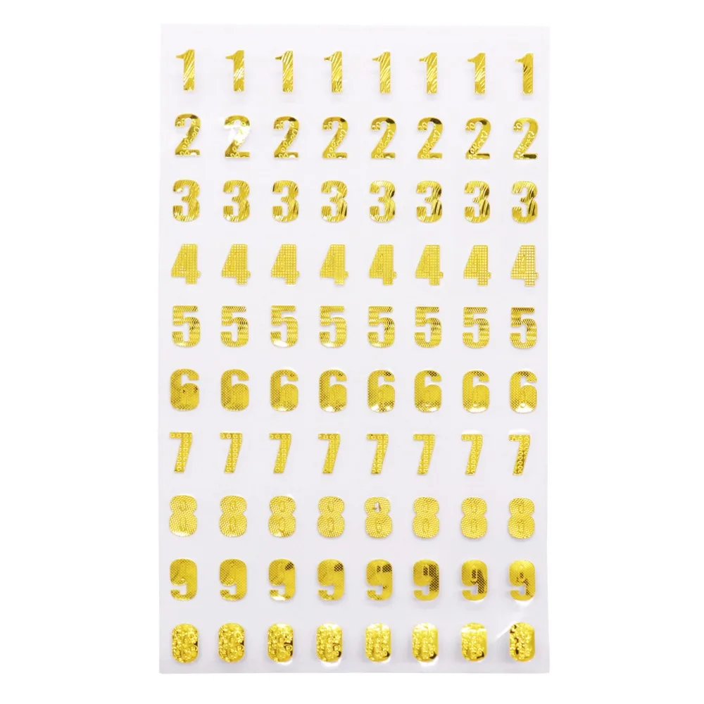 

DIY Gold Silver Numbers Letters Decal Sticker Scrapbooking Self-adhesive Stickers For Journaling Project/Card Making/Planner