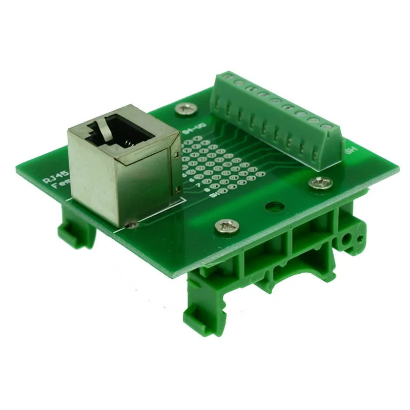 Вертикальная разрывная плата RJ45 RJ 45 Разветвитель адаптер для монтажа на Din
