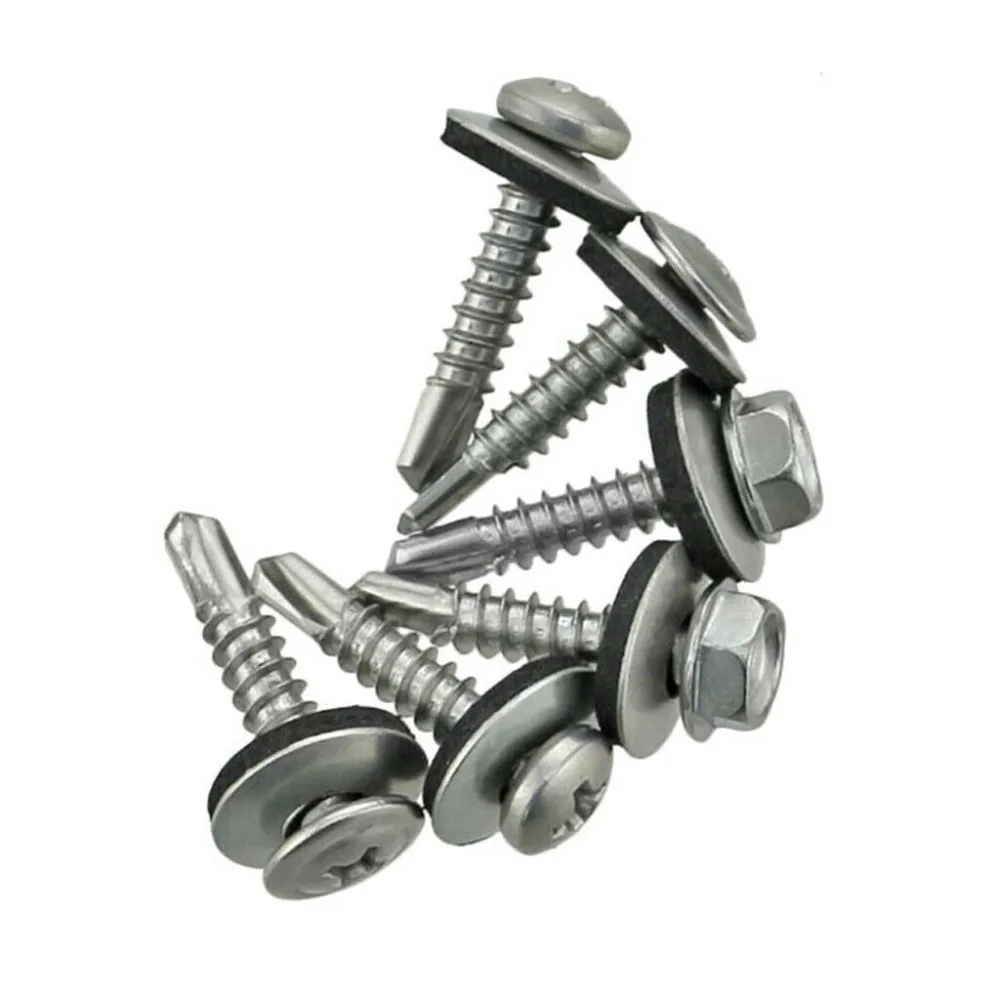 100 шт. Черная Нержавеющая Сталь/резиновые шайбы водонепроницаемые аксессуары |